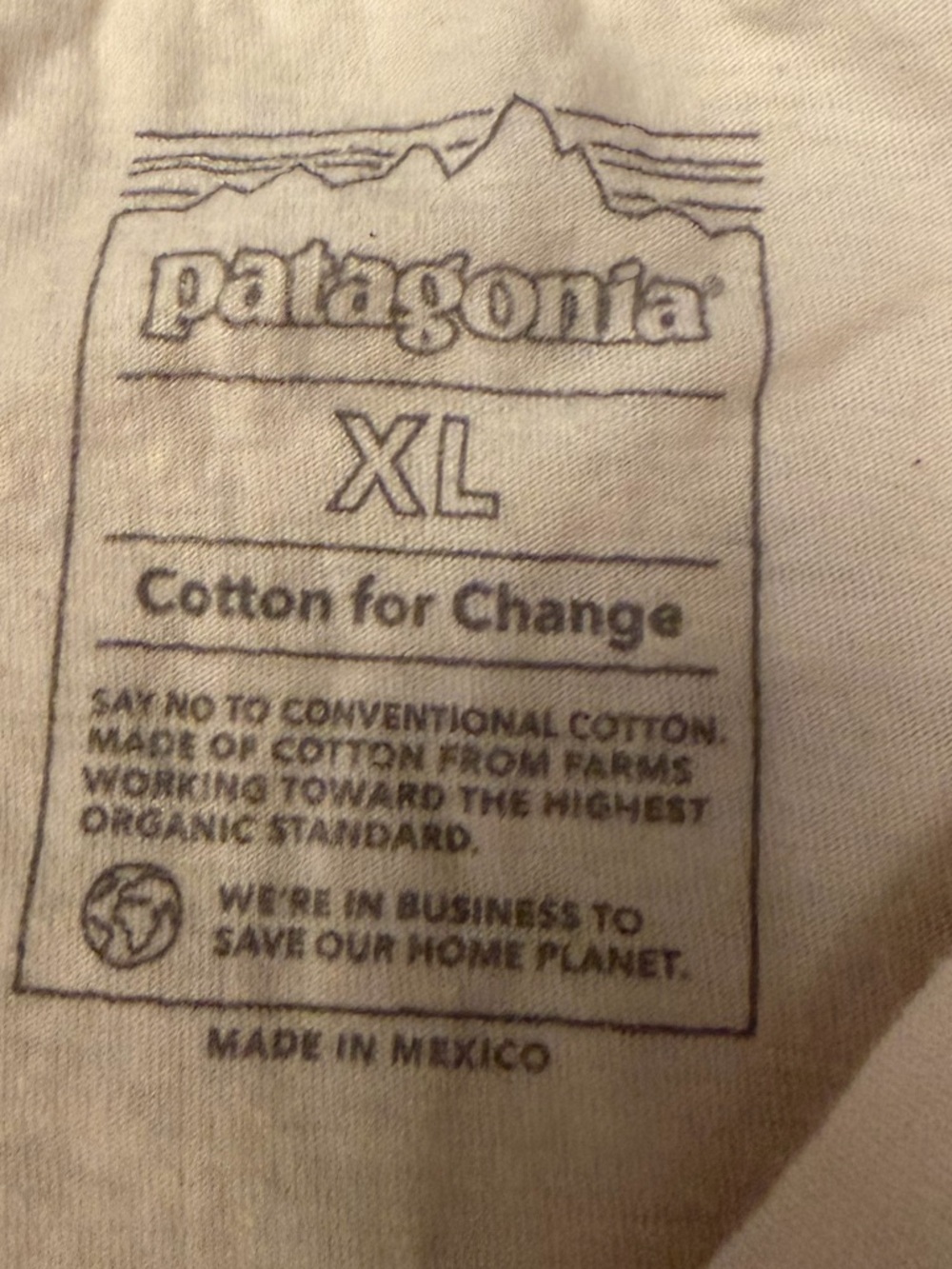 PATAGONIA men’s CTA Organic T-Shirt - ONLY EARTH UNDYED NATURAL - Picture 8 of 12